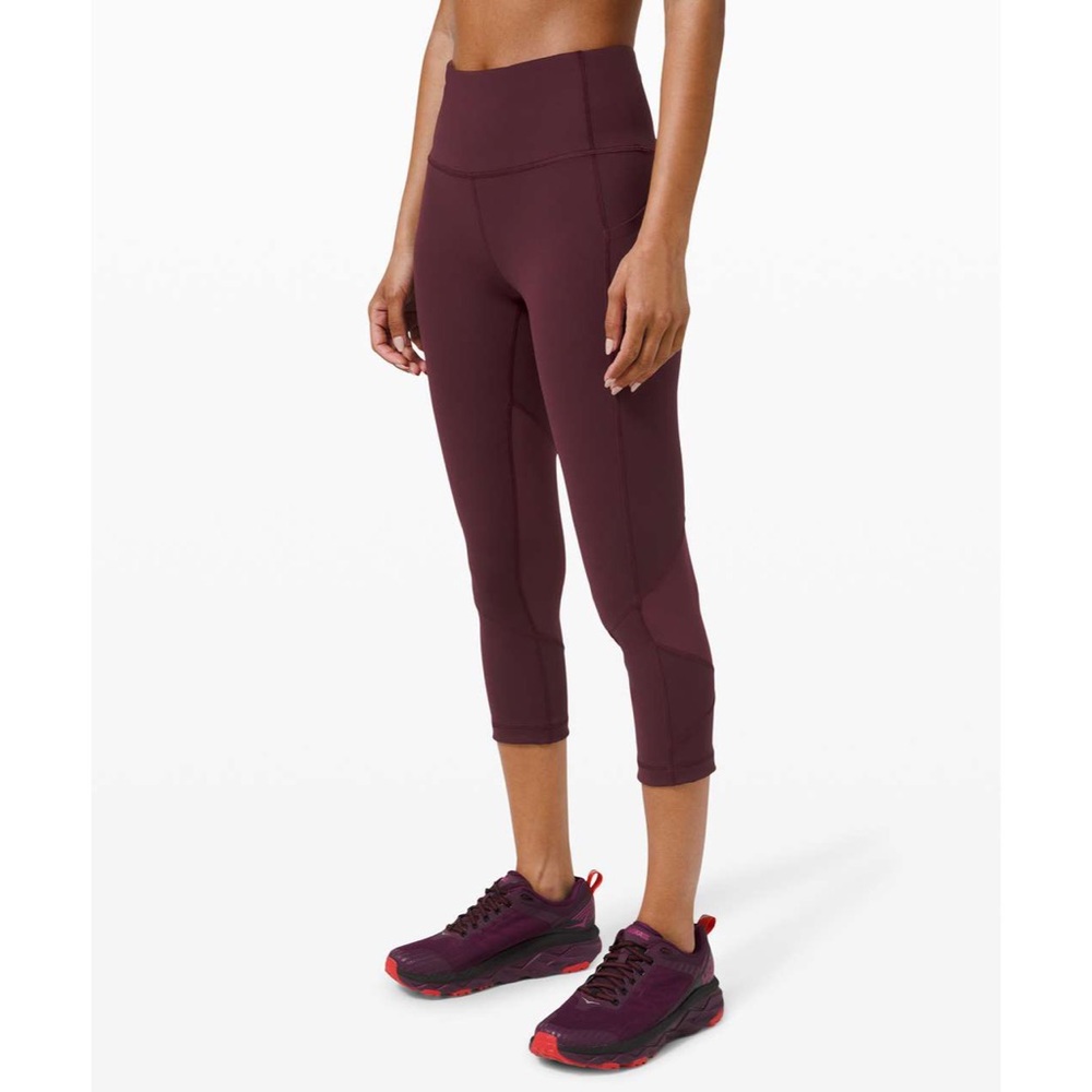 Lululemon Pace Rival Crop Leggings In Cassis